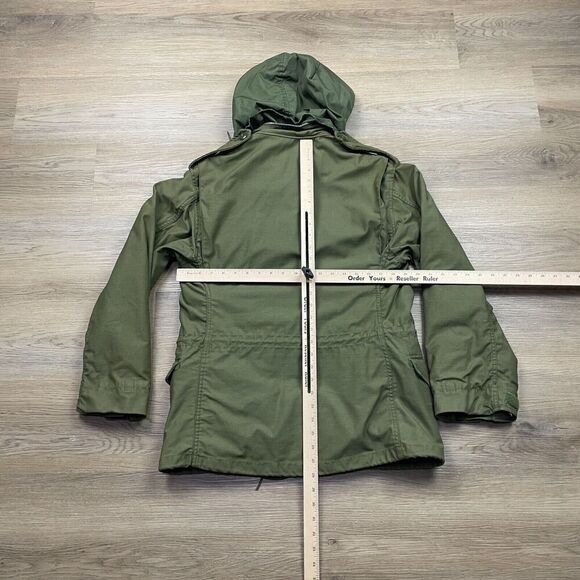 Vintage Jacket Mens Small Green Army M-65 Field Coat 60s Alpha Industries OG 107 - Picture 7 of 9